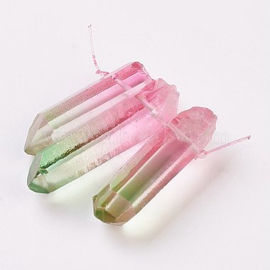 Colorful Bullet Quartz Crystal Pendants