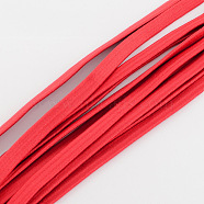 Elastic Cord, with Fibre Outside and Rubber Inside, Red, 5mm, about 109.36 yards(100m)/bundle(EC-R003-0.5cm-11)