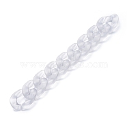 Transparent Acrylic Handmade Curb Chain, Twisted Chain, Clear, 29.5x20.5x6mm, about 39.37 inch(1m)/strand(AJEW-JB00544-08)