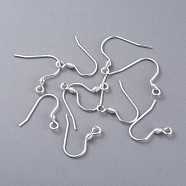 304 Stainless Steel Earring Hooks, Ear Wire, Silver, 17x18.5x2.5mm, Hole: 1.8mm, 20 Gauge, Pin: 0.8mm(STAS-K210-26S)
