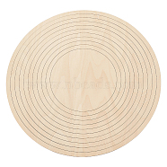 Wood Sheets, for Clay Plate Guide, Flat Round, 15~35x0.4cm, 11pcs/set(TOOL-WH0159-03B)