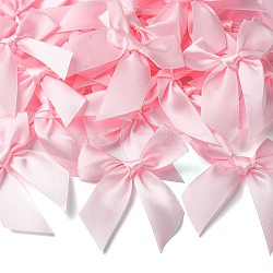 Polyester Satin Ornament Accessories, Bowknot, Pearl Pink, 85x85mm(DIY-YWC0002-01C)