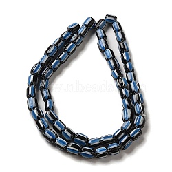 Handmade Lampwork Beads, Rondelle, Black, 9~14x4~7mm, Hole: 2mm, about 100~132pcs/strand, 25.59~25.98''(65~66cm)(LAMP-B023-06A-08)
