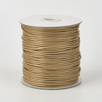 Eco-Friendly Korean Waxed Polyester Cord, Camel, 0.8mm, about 174.97 yards(160m)/roll