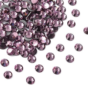 Preciosa&reg Crystal Hotfix Flatback Stones, Czech Crystal, Round(438 11 612 Chaton Rose VIVA 12 &reg), 20020 Light Amethyst, SS10(2.7~2.9mm)