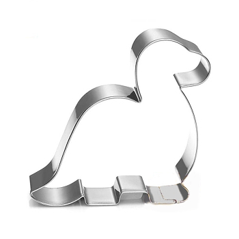 304 Stainless Steel Cookie Cutters, Cookies Moulds, DIY Biscuit Baking Tool, Dinosaur, Stainless Steel Color, 73x67mm