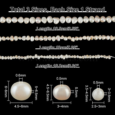 Elite 3 Strands 3 Styles Natural Cultured Freshwater Pearl Beads Strands(PEAR-PH0001-14)-2