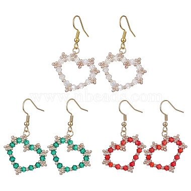 Mixed Color Glass Earrings