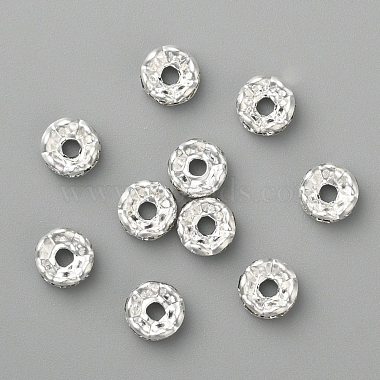 Perles séparateurs en laiton avec strass(X-RB-A006-6MM-S)-2