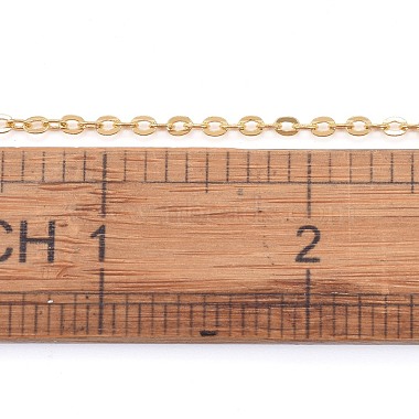 Brass Flat Oval Cable Chains(CHC025Y-01-G)-6