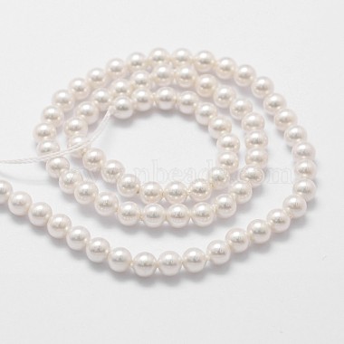Chapelets de perles en coquille(X-BSHE-L025-01-4mm)-2