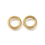 304 Stainless Steel Linking Rings, Round Ring, Ion Plating(IP), Real 18K Gold Plated, 12x2mm, Inner Diameter: 8mm(STAS-L315-076G-05)
