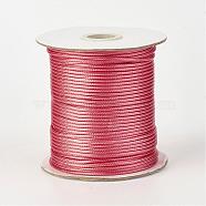 Eco-Friendly Korean Waxed Polyester Cord, Indian Red, 2mm, about 90yards/roll(80m/roll)(YC-P002-2mm-1171)