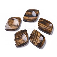 Natural Tiger Eye Massager, Worry Stone for Anxiety Therapy, Leaf, 58x42x7~8mm(DJEW-F008-B03)