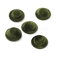 Cloth Cap Crafts Decoration, for DIY Jewelry Crafts Earring Necklace Hair Clip Decoration, Dark Olive Green, 3.5x1.2cm, Hole: 1.8mm(FIND-E026-07D)