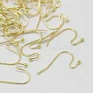 Brass Earring Hooks, Golden, 22x11x0.75mm, 20 Gauge(J0JQN-G-NF)