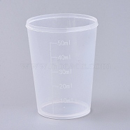 50ml Polypropylene(PP) Measuring Cup, Graduated Cup, Clear, 4.2x5.7cm, Capacity: 50ml(1.69 fl. oz)(TOOL-WH0021-48)