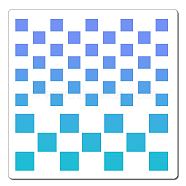 PET Plastic Drawing Painting Stencils Templates, Square, Creamy White, Square Pattern, 30x30cm(DIY-WH0244-161)