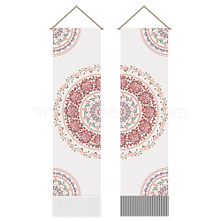 Polyester Wall Hanging Tapestry, for Bedroom Living Room Decoration, Rectangle, Floral, 1160x330mm, 2pcs/set(AJEW-WH0399-061)