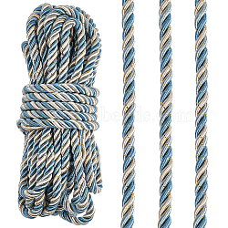 Polyester Twisted Cords, Curtain Rope Accesories, Slate Gray, 8mm(OCOR-GF0002-31A)