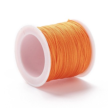 Braided Nylon Thread, DIY Material for Jewelry Making, Dark Orange, 0.8mm, 100yards/roll