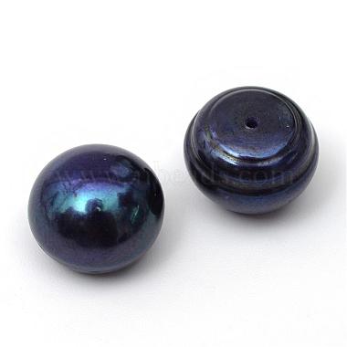 Perles de culture d'eau douce plates rondes naturelles(PEAR-R015-51)-2