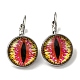 Dragon Eye Glass Leverback Earrings with Brass Earring Pins(EJEW-Q798-01K)-1