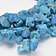 Dyed Nuggets Natural Electroplated Quartz Crystal Beads Strands(G-A142-08A)-2