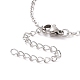 302 ожерелья-лариаты с кулоном в форме сердца из нержавеющей стали(NJEW-I118-01P)-4