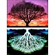 Fancy Tree Sunset Glow Reflection Scenery DIY Diamond Painting Kit(PW-WG37444-01)-1