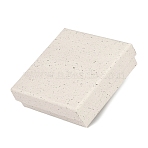 Square Paper Jewelry Storage Boxes with Sponge Inside, Gift Package Supplies, Seashell Color, 9.1x9.1x2.95cm(CON-I013-01D)