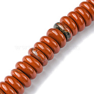 Natural Red Jasper Beads Strands, Heishi Beads, Disc, 16x6mm, Hole: 1.4mm, about 30pcs/strand, 7.09~7.48 inch(18~19cm)(G-F743-01B)