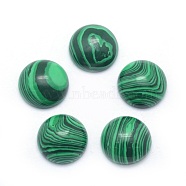 Synthetic Malachite Cabochons, Half Round, 4x2~4mm(G-P393-R49-4MM)