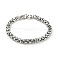 Non-Tarnish 201 Stainless Steel Rope Chain Bracelets, Stainless Steel Color, 8-7/8 inch(22.5cm)(STAS-Z056-12P)