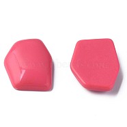 Opaque Acrylic Cabochons, Irregular Hexagon, Deep Pink, 25.5x19.5x5.5mm, about 253pcs/500g(MACR-S373-143-A10)