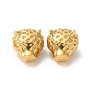 304 Stainless Steel Beads, Leopard, Real 18K Gold Plated, 12.5x10.5x8mm, Hole: 2mm(STAS-I203-49G)