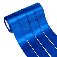 Single Face Satin Ribbon, Polyester Ribbon, Blue, 2 inch(50mm), about 25yards/roll(22.86m/roll), 100yards/group(91.44m/group), 4rolls/group(RC50MMY-040)