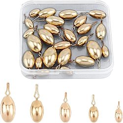 Brass Egg Sinker Weights, Saltwater Fishing Weights, Golden, 40pcs/box(KK-FH0001-08)