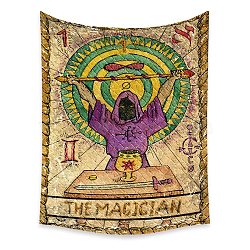 Tarot Tapestry, Polyester Bohemian Wall Hanging Tapestry, for Bedroom Living Room Decoration, Rectangle, The Magician I, 950x730mm(PW23040439778)