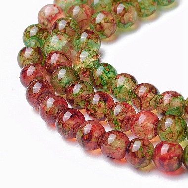 Spray Painted Glass Beads Strands(GLAA-A038-B-47)-3