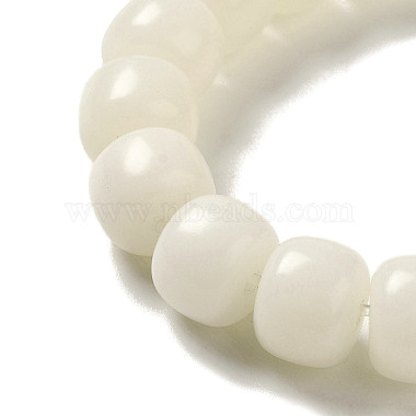 Runde natürliche weiße Jade Stretch-Armbänder(BJEW-B080-34A)-3