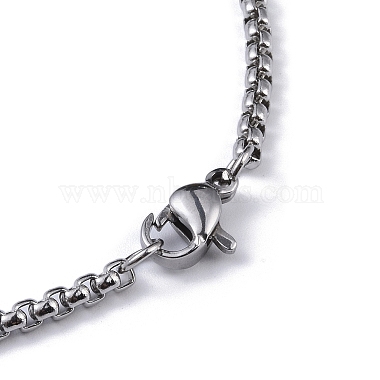 Non-Tarnish 304 Stainless Steel Box Chain Necklaces(NJEW-C042-02P)-3