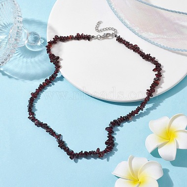 Natural Ice Obsidian Chip Beaded Necklace(NJEW-JN04615-01)-2