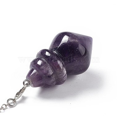 Natural Amethyst Pointed Dowsing Pendulums(AJEW-B020-04P-01)-3