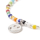 Bracelet extensible en perles de rocaille colorées avec breloques en laiton pour femme(BJEW-JB09218-01)-4