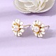 Brass Enamel Stud Earrings(KK-CBA8324-27G-04)-1
