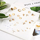 Kissitty 26Pcs Heart & Geometry Brass Stud Earring Findings(KK-KS0001-20)-3