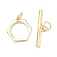Hexagon Brass Toggle Clasps(KK-C251-18G)-1