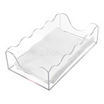 1Bag Acrylic Napkin Storage Box, with Silicone Round Sticker, Clear, 130x230x60mm, Inner Diameter: 124x224mm(DIY-GL0006-18)
