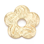Rack Plating Alloy Big Pendants, Flower, Cadmium Free & Lead Free, Matte Gold Color, 76.5x78x12mm, Hole: 13x8mm(PALLOY-N179-59MG)